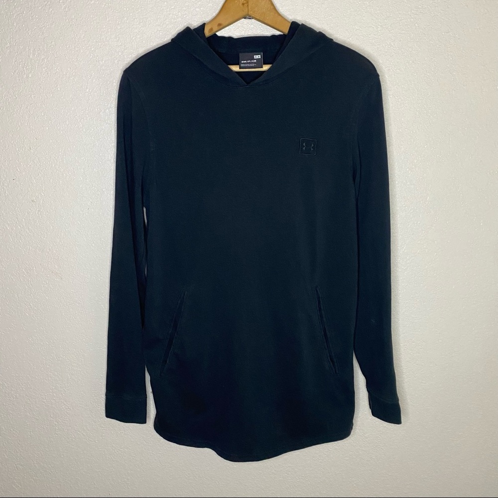 Under Armour all Black pull over hoodie sweater for workout or lounge